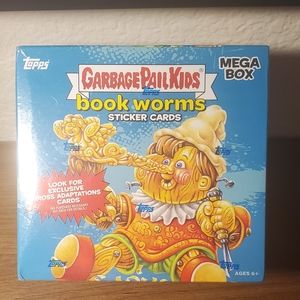 NEW TOPPS GARBAGE PAIL KIDS BOOK WORMS STICKER CARDS MEGA BOX